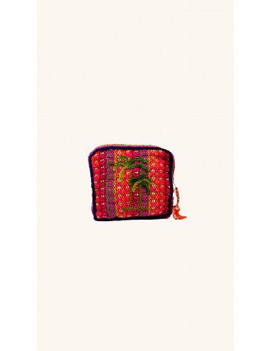 Pochette Feliz Orange en linge