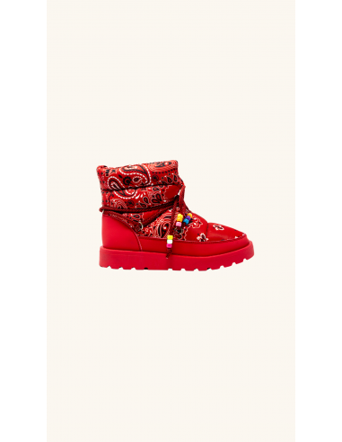 SNOW BOOTS ROUGES pas chere