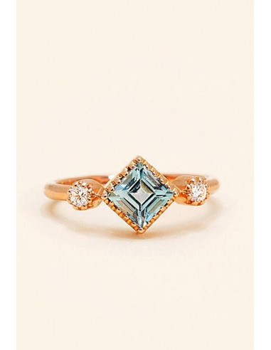 18K ROSE GOLD, BLUE TOPAZ des créatures d'habitude