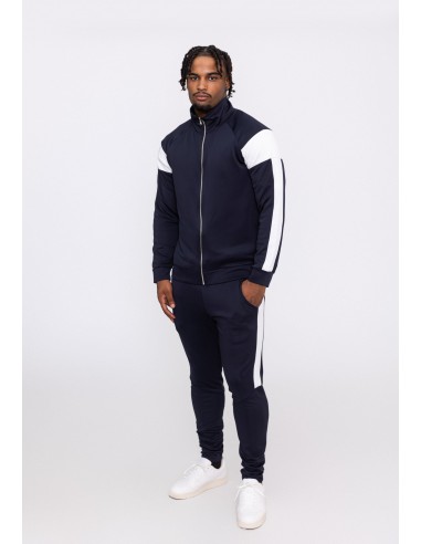 Ensemble Jogging Bicolore - Bleu Foncé soldes