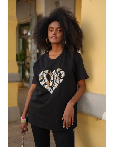 T-shirt Love noir livraison et retour toujours gratuits